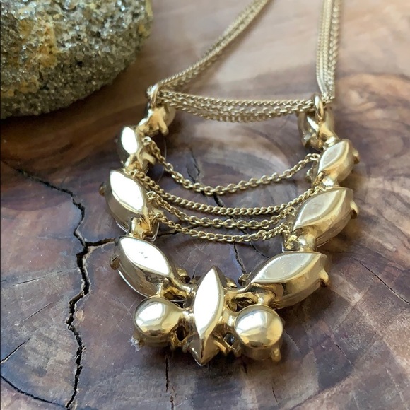 Anthropologie Triple String Pink/Coral Necklace - Picture 2 of 3